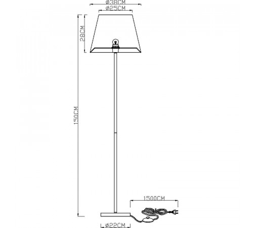 Торшер Artelamp Elba A2581PN-1CC Белый Хром