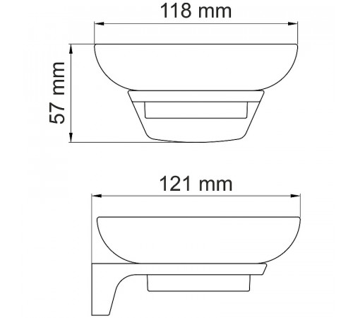 Мыльница WasserKRAFT Elbe K-7229 Черная матовая