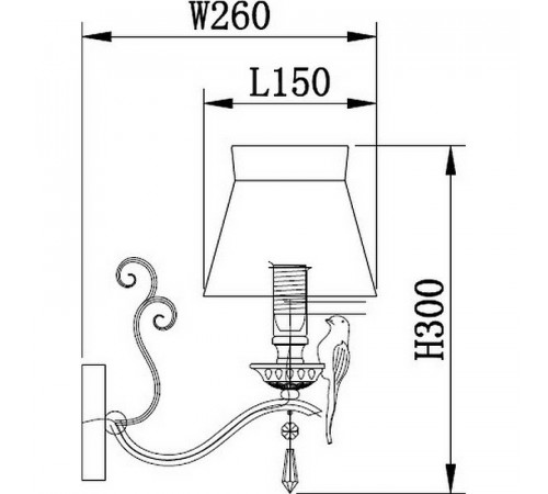 Настенный светильник Maytoni Elegant Bird ARM013-01-W Белый антик