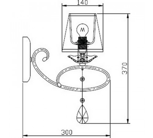 Настенный светильник Maytoni Elegant Passarinho ARM001-01-W Белый Белый жемчужный