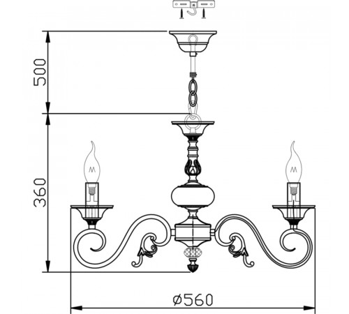 Люстра Maytoni Elegant Perla ARM337-05-R Кремовая Золото