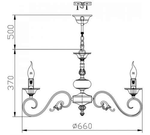 Люстра Maytoni Elegant Perla ARM337-07-R Кремовая Золото