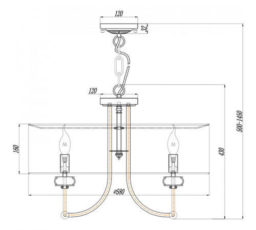 Люстра Maytoni Elegant Roma ARM006PL-06G Кремовая Золото матовое