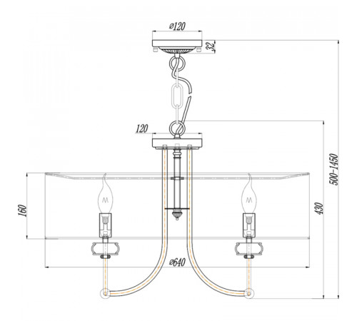 Люстра Maytoni Elegant Roma ARM006PL-08G Кремовая Золото матовое