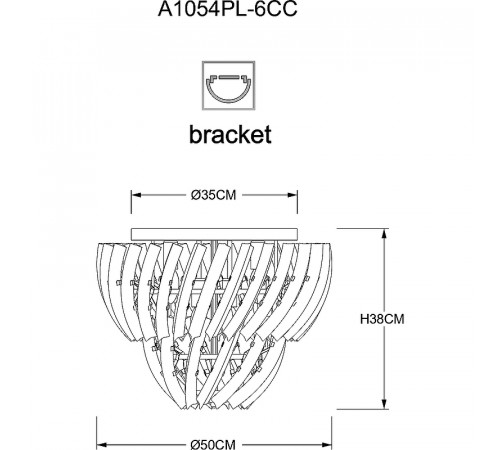 Люстра Artelamp Ella A1054PL-6CC Прозрачная Хром