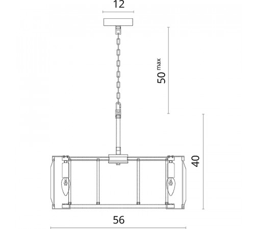 Люстра Divinare Elliot 7304/04 SP-8 Прозрачная Черная