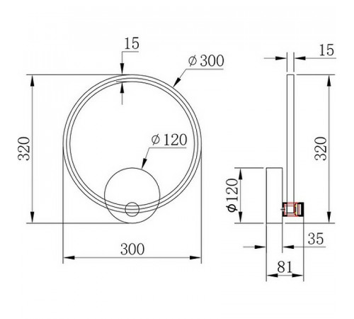 Настенный светильник Artelamp Errai A2195AP-1BK Черный Золото