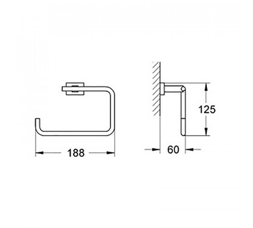 Полотенцедержатель Grohe Essentials Cube 40510001 Хром