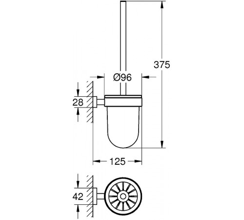 Ершик для унитаза Grohe Essentials Cube 40513001 Хром