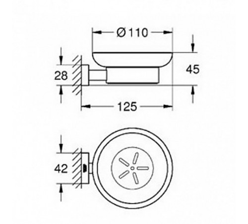 Мыльница Grohe Essentials Cube 40754001 Хром