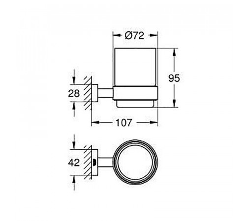 Стакан для зубных щеток Grohe Essentials Cube 40755001 Хром