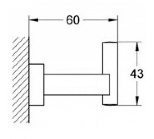 Крючок Grohe Essentials Cube 40511001 Хром