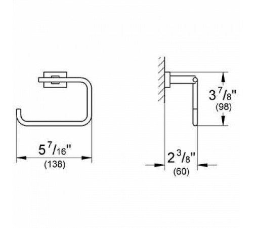 Держатель туалетной бумаги Grohe Essentials Cube 40507001 Хром