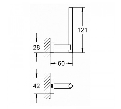 Держатель запасного рулона Grohe Essentials Cube 40623001 Хром