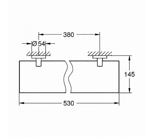 Стеклянная полка Grohe Essentials 40799001 прозрачное стекло