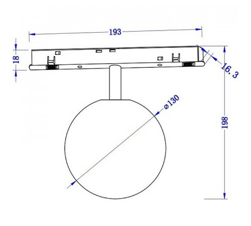 Трековый светильник Maytoni Magnetic track system Luna TR038-4-5W3K-WW-DS Черный