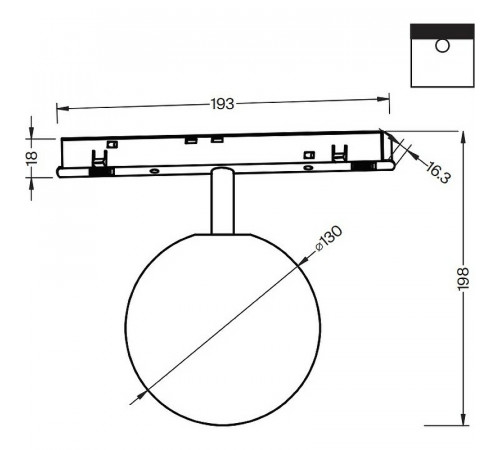 Трековый светильник Maytoni Magnetic track system Luna TR038-2-5W4K Черный