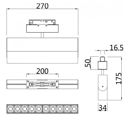 Трековый светильник Maytoni Magnetic track system Points TR015-2-20W3K-W Белый