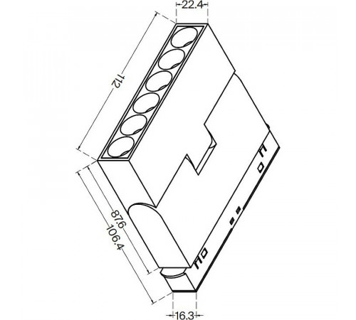 Трековый  светильник Maytoni Magnetic track system Points rot TR033-2-6W3K-B Черный