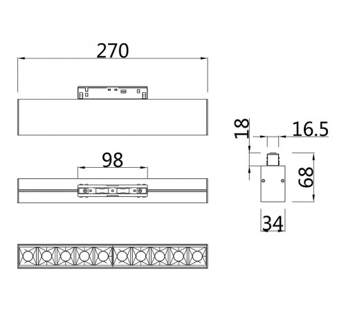 Трековый светильник Maytoni Magnetic track system Points TR014-2-20W3K-B Черный