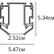 Профиль для накладного магнитного шинопровода Artelamp Expert-accessories A640205 Серый