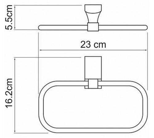 Кольцо для полотенец WasserKRAFT Exter K-5260 Светлая бронза