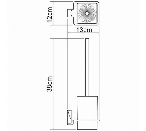 Ершик для унитаза WasserKRAFT Exter K-5227 Светлая бронза