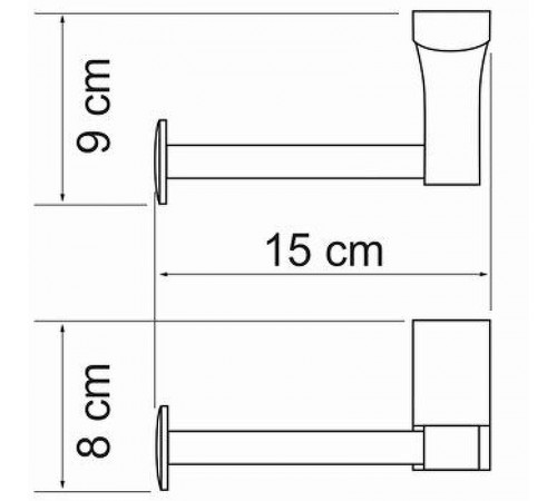 Держатель туалетной бумаги WasserKRAFT Exter K-5296 Светлая бронза