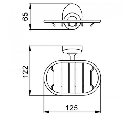 Мыльница Frap F16 F1602-1 Хром