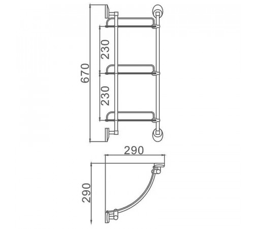 Стеклянная полка Frap F16 F1607-3 угловая Хром