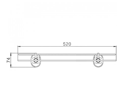 Стеклянная полка Frap F19 F1907-1 Хром