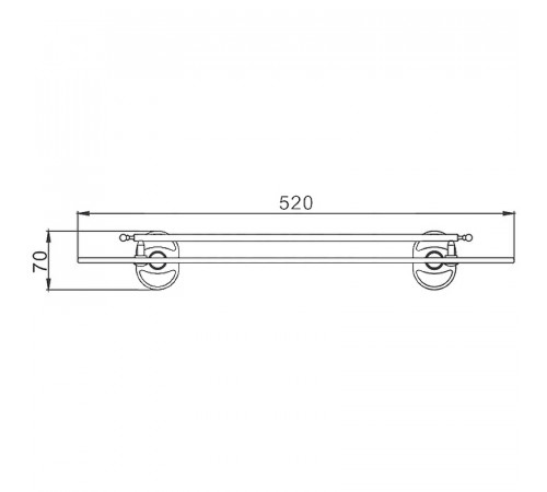 Стеклянная полка Frap F19 F1907 Хром