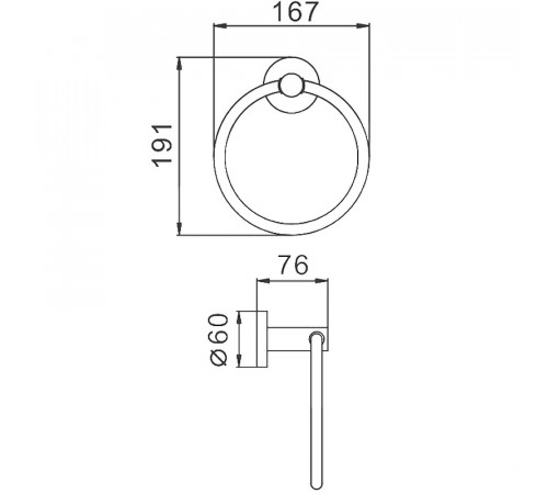 Кольцо для полотенец Frap F301 F30104 Сатин