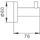 Крючок Frap F302 F30205 Черный матовый