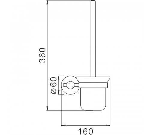 Ершик для унитаза Frap F302 F30210 Черный матовый