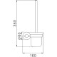 Ершик для унитаза Frap F302 F30210 Черный матовый