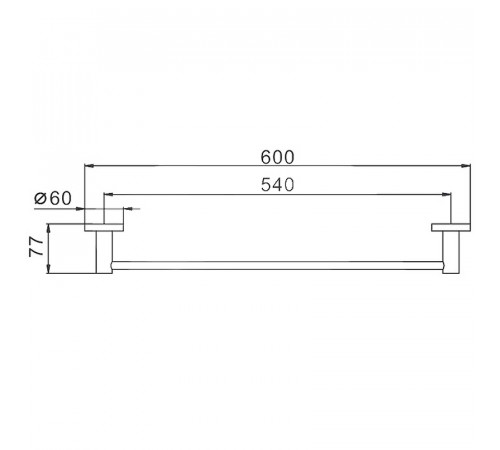 Полотенцедержатель Frap F302 F30201 Черный матовый