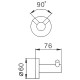 Двойной крючок Frap F302 F30205-2 Черный матовый