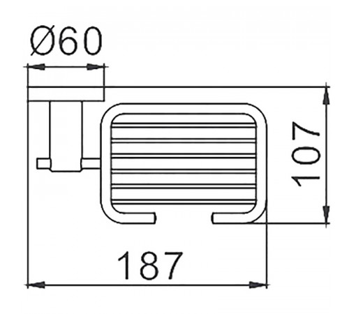 Мыльница Frap F302 F30202-1 Черная матовая