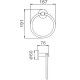 Кольцо для полотенец Frap F302 F30204 Черное матовое