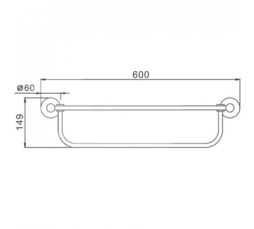 Полка для полотенец Frap F302 F30224 Черная матовая