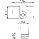 Стакан для зубных щеток Frap F302 F30208 двойной Черный матовый