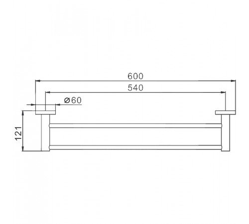 Полотенцедержатель Frap F302 F30209 двойной Черный матовый