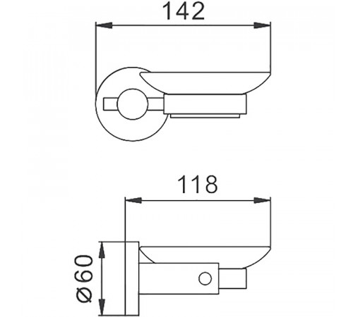 Мыльница Frap F302 F30202 Черная матовая