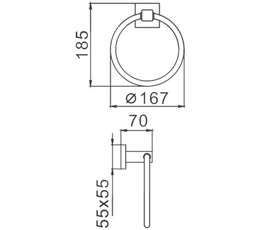 Кольцо для полотенец Frap F303 F30304 Сатин