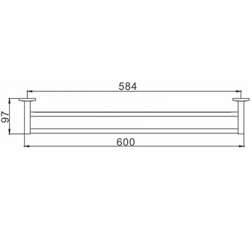 Полотенцедержатель Frap F33 F3309 двойной Хром