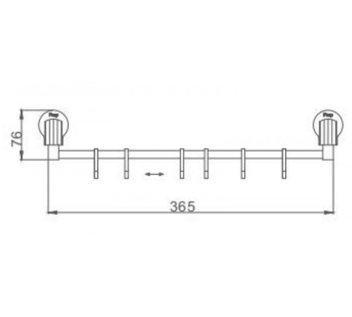 Вешалка для полотенец Frap F33 F3315-5 Хром