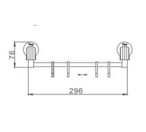 Вешалка для полотенец Frap F33 F3315-4 Хром