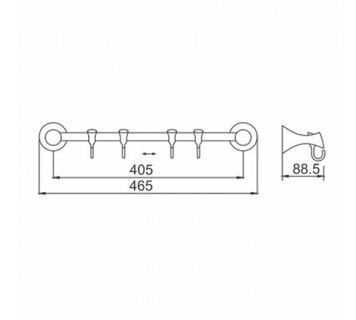 Вешалка для полотенец Frap F35 F3515-4 Хром