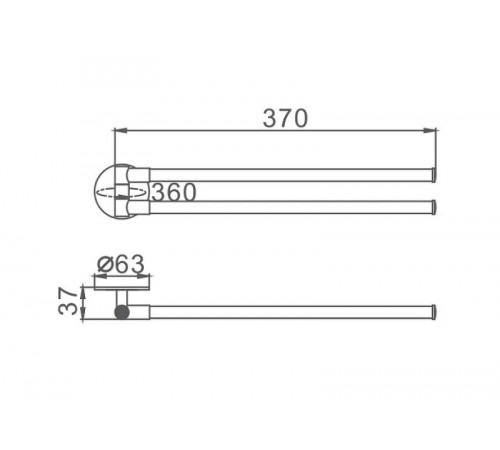 Полотенцедержатель Frap F38 F3812 поворотный Хром